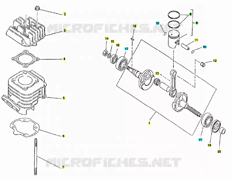Arbre moteur - Cylindre