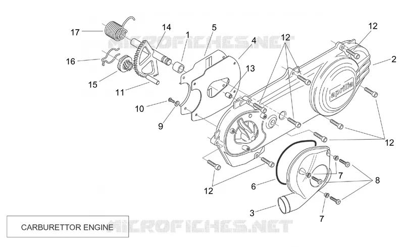 Couvercle transmission (Carburateur)