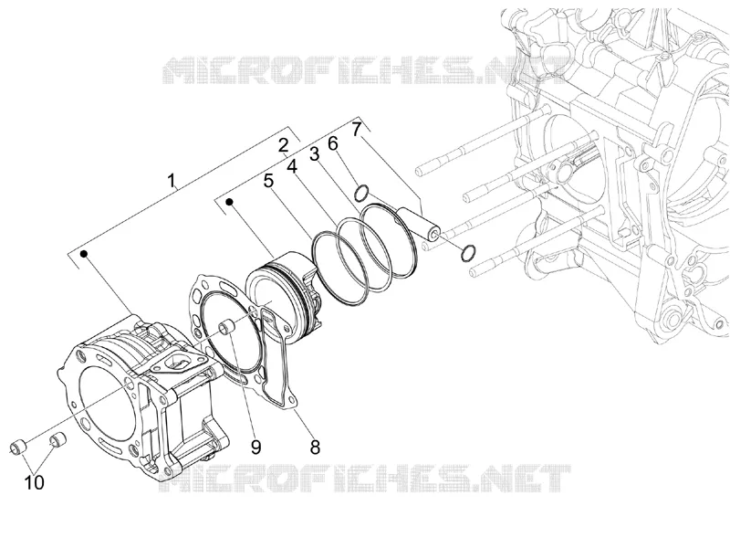 Groupe cylindre-piston-axe