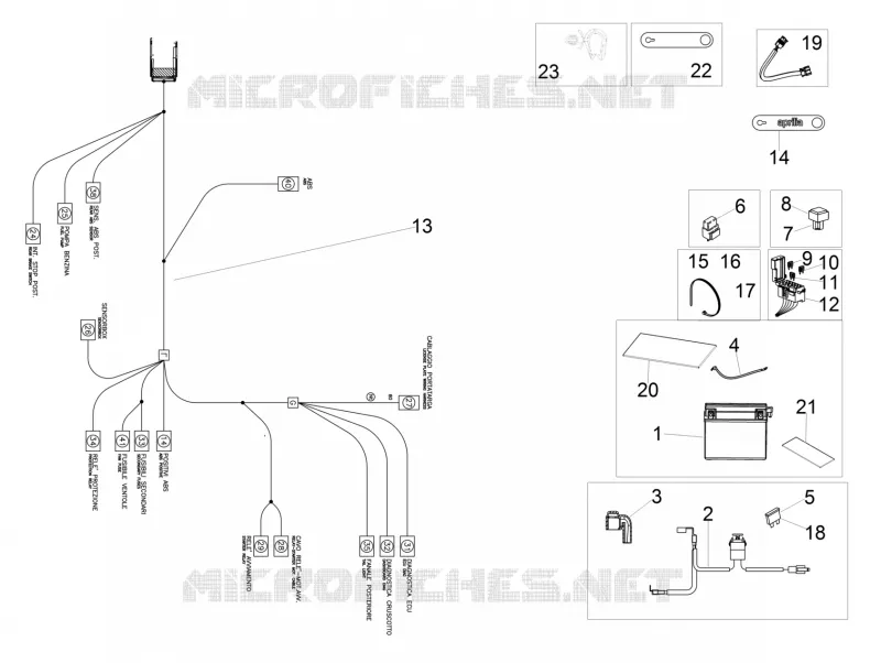Circuit electrique arrière