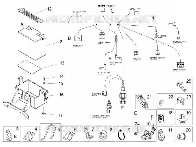 Circuit electrique arrière