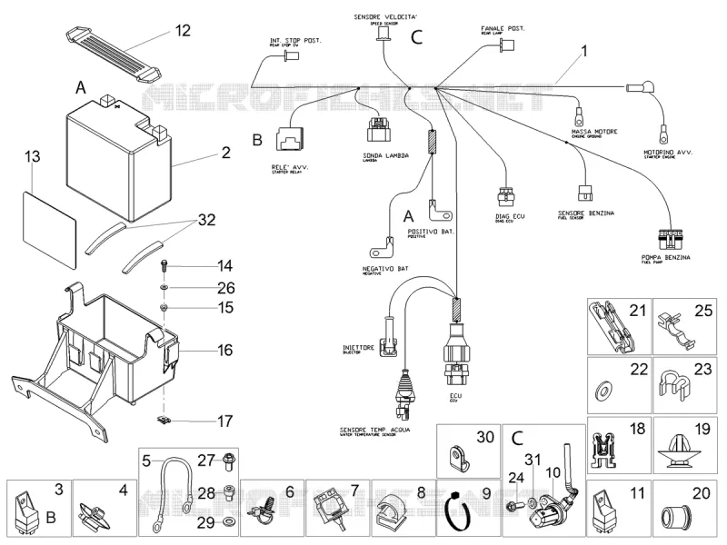 CIRCUIT ELECTRIQUE ARRIERE