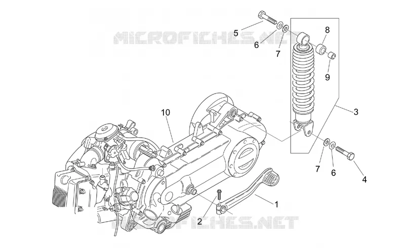 Moteur - Suspension arriere