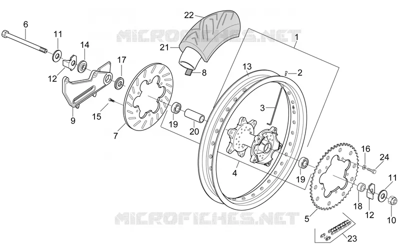 Roue AR - SUPERMOTARD