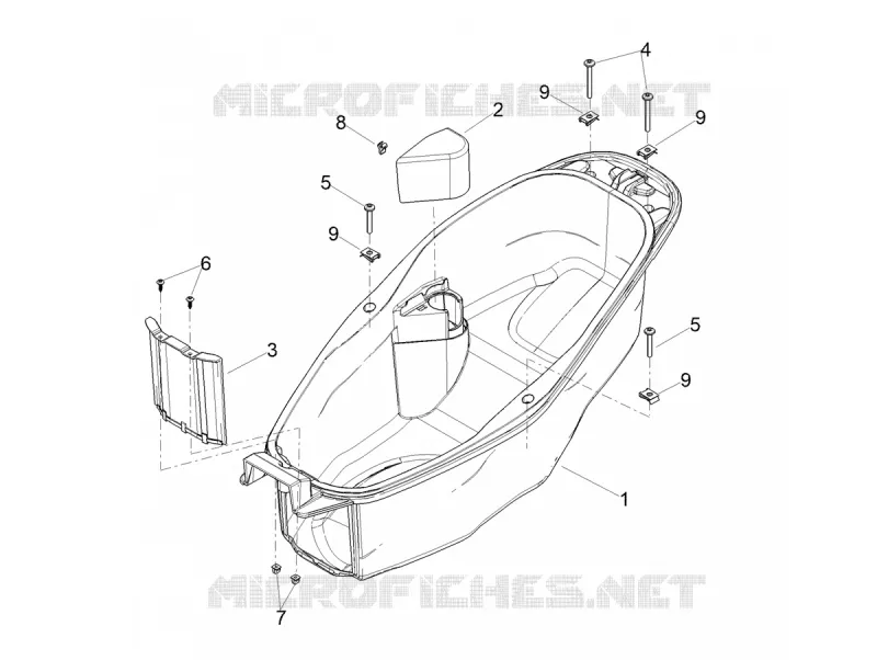 Logement casque - Dessous de selle
