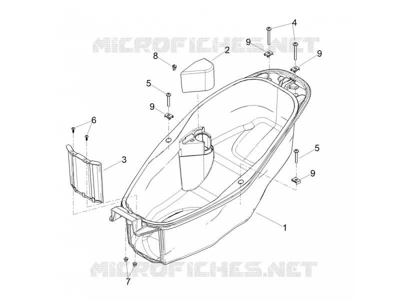 Logement casque - Dessous de selle
