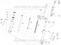 Fourche/tube direction - Ensemble butée dir.