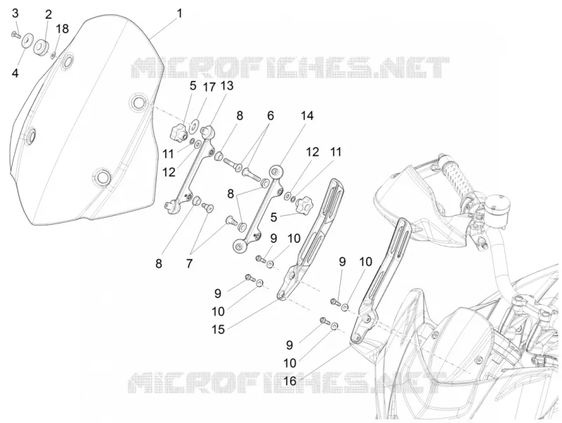 Coupole / Pare brise Aprilia APRILIA-MOTORCYCLES 1200 CAPONORD 2014  Caponord