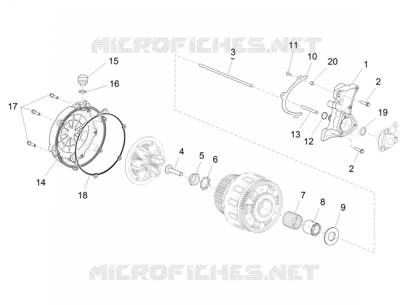 Couvercle embrayage Aprilia APRILIA-MOTORCYCLES 1200 CAPONORD 2014  Caponord