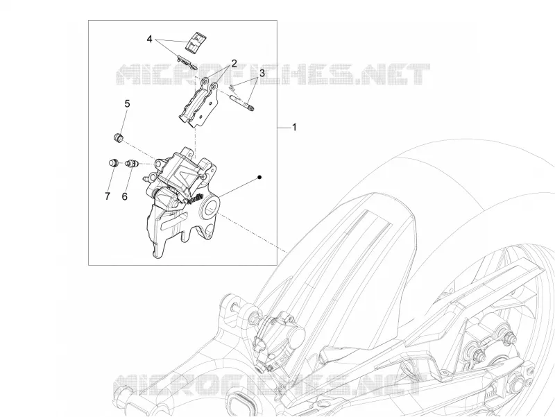 Pince frein arrière Aprilia APRILIA-MOTORCYCLES 1200 CAPONORD 2016  Caponord