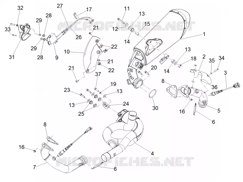 Pot d''échappement Aprilia APRILIA-MOTORCYCLES 1200 CAPONORD 2016  Caponord