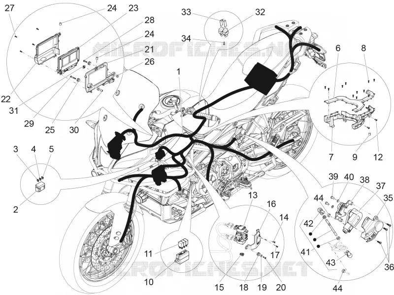 Central electrical system Aprilia APRILIA-MOTORCYCLES 1200 CAPONORD 2016  Caponord Rally