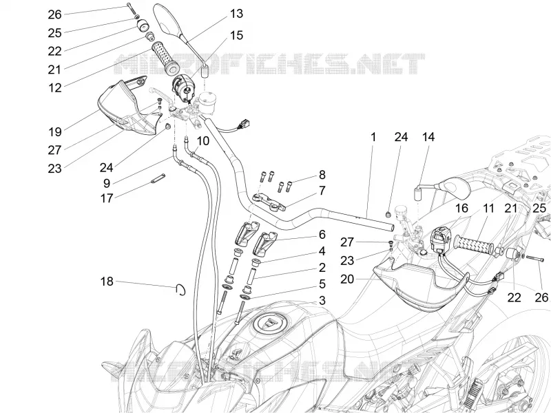 Handlebar - Controls Aprilia APRILIA-MOTORCYCLES 1200 CAPONORD 2016  Caponord Rally
