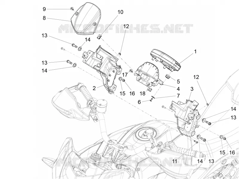 Instruments Aprilia APRILIA-MOTORCYCLES 1200 CAPONORD 2016  Caponord Rally