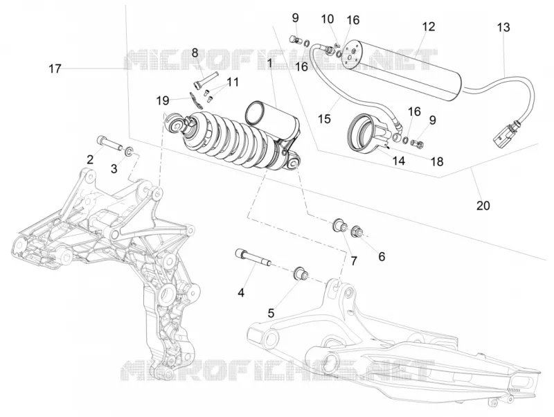Shock absorber Aprilia APRILIA-MOTORCYCLES 1200 CAPONORD 2016  Caponord Rally