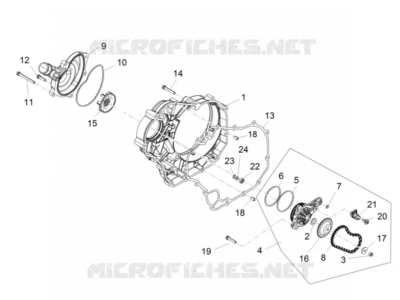 Water pump Aprilia APRILIA-MOTORCYCLES 1200 CAPONORD 2016  Caponord Rally