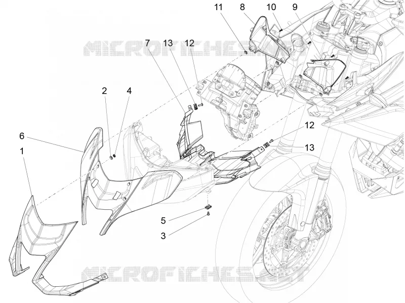Avant carène Aprilia APRILIA-MOTORCYCLES 1200 CAPONORD 2015  Caponord