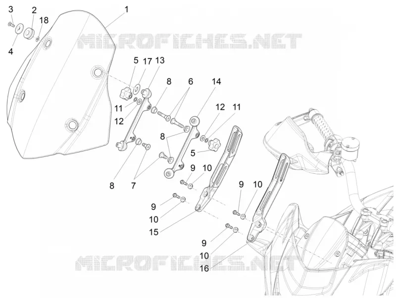 Coupole / Pare brise Aprilia APRILIA-MOTORCYCLES 1200 CAPONORD 2015  Caponord