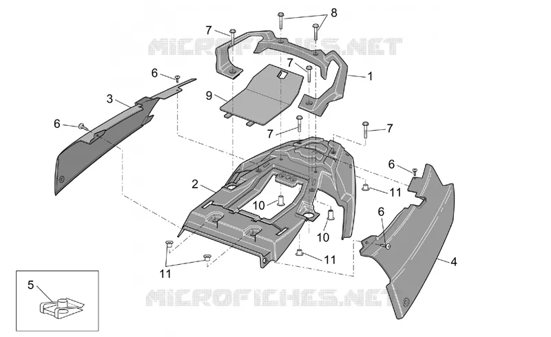 Carrosserie posterieure Aprilia APRILIA-MOTORCYCLES 1000 CAPONORD 2002  ETV Capo Nord
