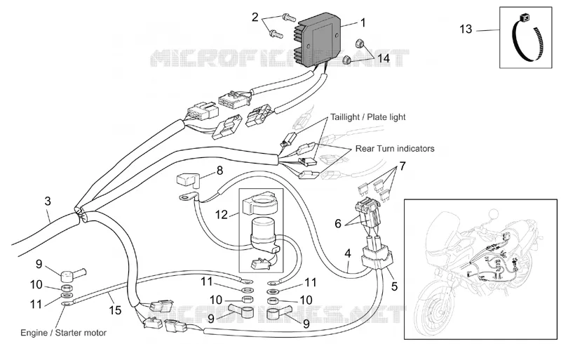Circuit electrique II Aprilia APRILIA-MOTORCYCLES 1000 CAPONORD 2001  ETV Capo Nord