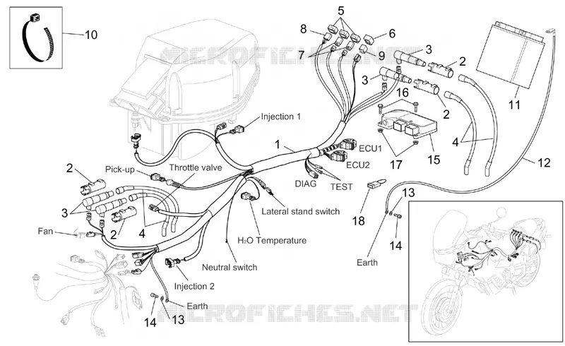 Circuit electrique III Aprilia APRILIA-MOTORCYCLES 1000 CAPONORD 2002  ETV Capo Nord