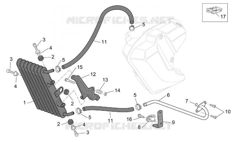 Radiateur huile Aprilia APRILIA-MOTORCYCLES 1000 CAPONORD 2001  ETV Capo Nord
