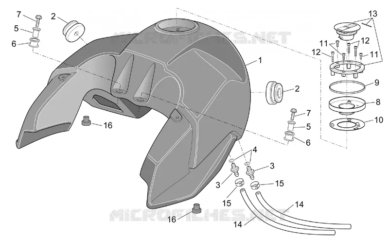 Réservoir essence Aprilia APRILIA-MOTORCYCLES 1000 CAPONORD 2001  ETV Capo Nord