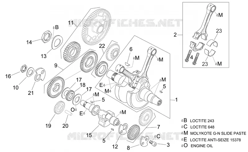 Arbre moteur I Aprilia APRILIA-MOTORCYCLES 1000 CAPONORD 2004  ETV Capo Nord