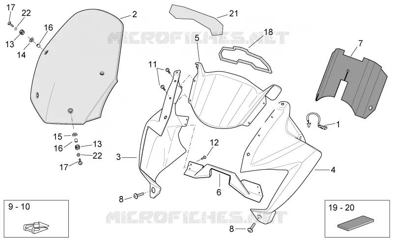 Carrosserie av. I Aprilia APRILIA-MOTORCYCLES 1000 CAPONORD 2006  ETV Capo Nord