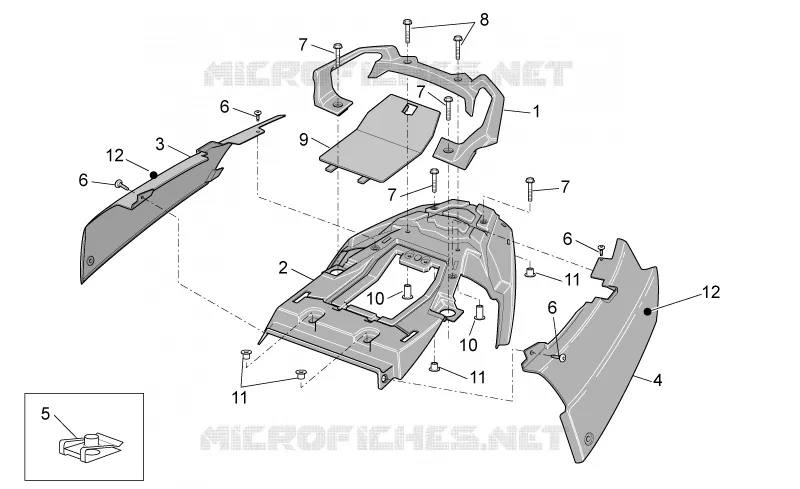 Carrosserie posterieure Aprilia APRILIA-MOTORCYCLES 1000 CAPONORD 2006  ETV Capo Nord