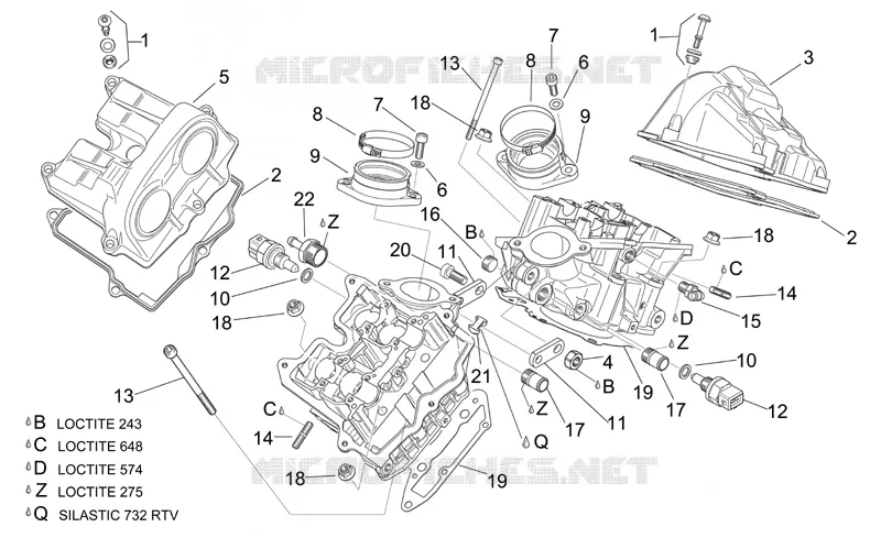 Couvercle soupapes Aprilia APRILIA-MOTORCYCLES 1000 CAPONORD 2006  ETV Capo Nord