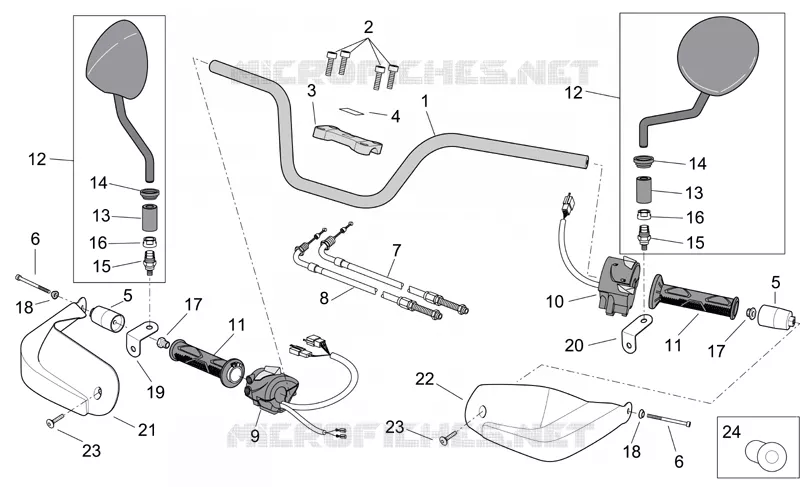 Guidon Aprilia APRILIA-MOTORCYCLES 1000 CAPONORD 2006  ETV Capo Nord