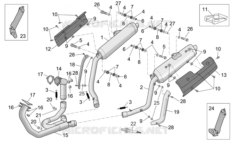 Pot d'échappement Aprilia APRILIA-MOTORCYCLES 1000 CAPONORD 2007  ETV Capo Nord