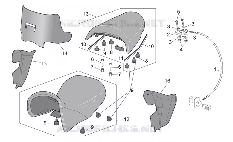 Selle Aprilia APRILIA-MOTORCYCLES 1000 CAPONORD 2005  ETV Capo Nord