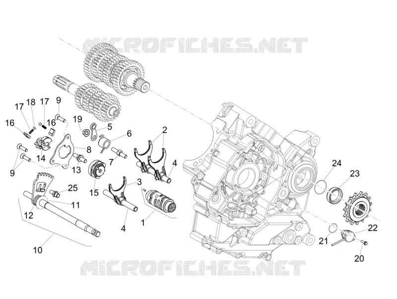 Boîte de vitesses / Selecteur / Desmodromique Aprilia APRILIA-MOTORCYCLES 900 SHIVER 2017  Shiver 900 ABS Euro 4
