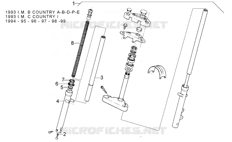 Fourche Av. 93-99 - D.Tige Aprilia APRILIA-MOTORCYCLES 50 CLASSIC 1997  Classic