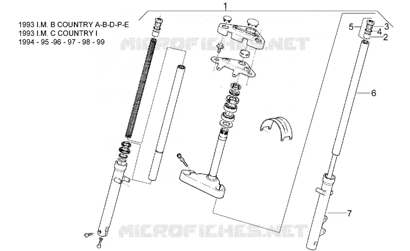 Fourche Av. 93-99 - G.Tige Aprilia APRILIA-MOTORCYCLES 50 CLASSIC 1992  Classic