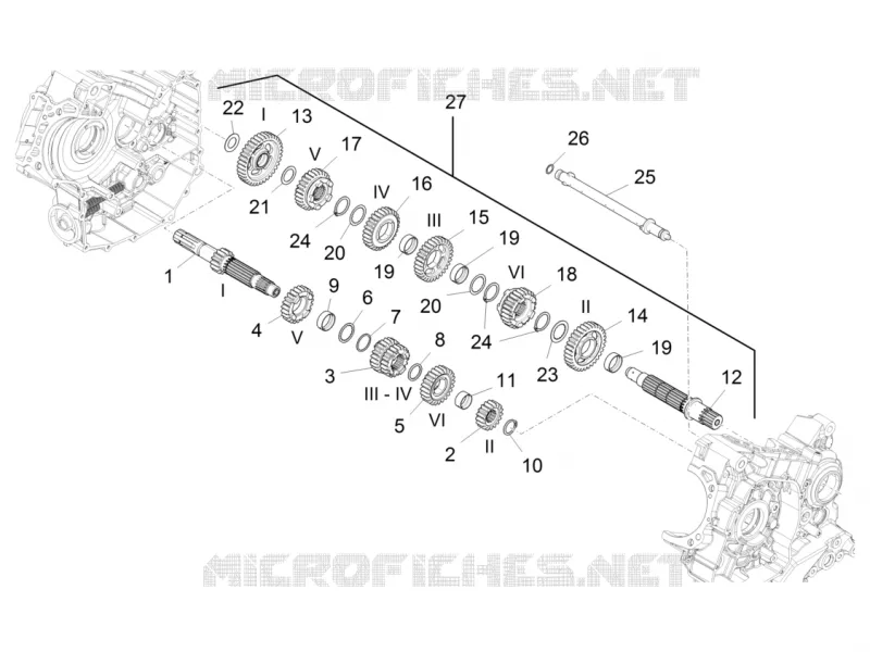 Boîte de vitesses Aprilia APRILIA-MOTORCYCLES 1200 DORSODURO 2015  Dorsoduro