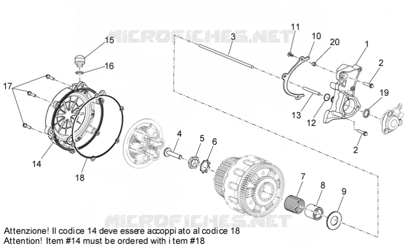 Embrague I Aprilia APRILIA-MOTORCYCLES 1200 DORSODURO 2016  Dorsoduro