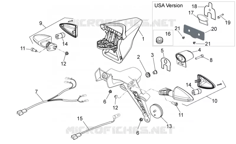 Feux arriere Aprilia APRILIA-MOTORCYCLES 1200 DORSODURO 2012  Dorsoduro