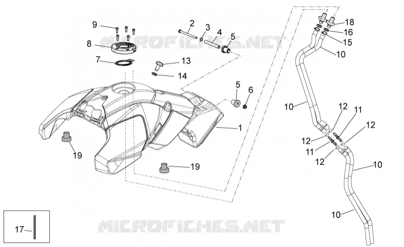 Réservoir essence Aprilia APRILIA-MOTORCYCLES 1200 DORSODURO 2015  Dorsoduro
