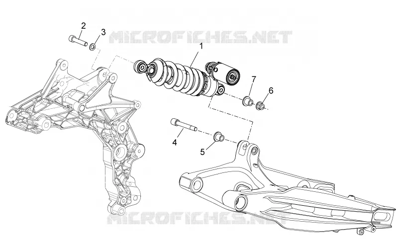 Suspension arriere Aprilia APRILIA-MOTORCYCLES 1200 DORSODURO 2011  Dorsoduro
