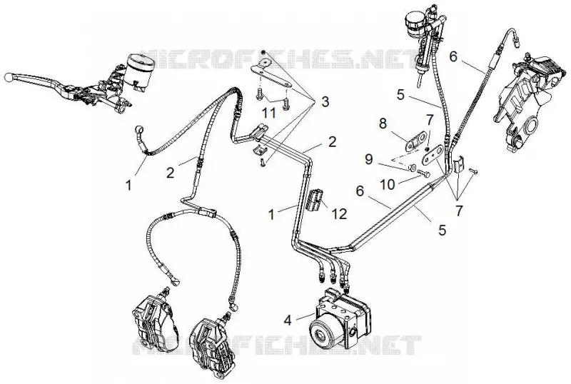 Système frein ABS Aprilia APRILIA-MOTORCYCLES 1200 DORSODURO 2013  Dorsoduro