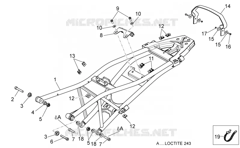 Accroche-selle Aprilia APRILIA-MOTORCYCLES 750 DORSODURO 2010  Dorsoduro ABS