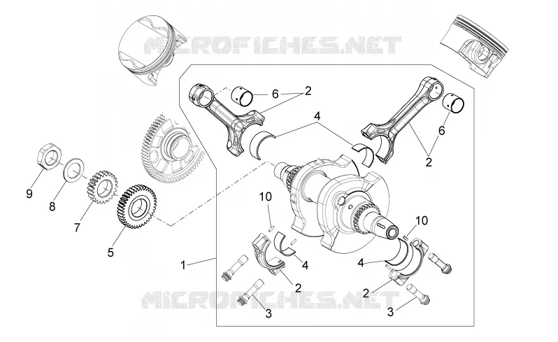 Arbre moteur Aprilia APRILIA-MOTORCYCLES 750 DORSODURO 2010  Dorsoduro ABS