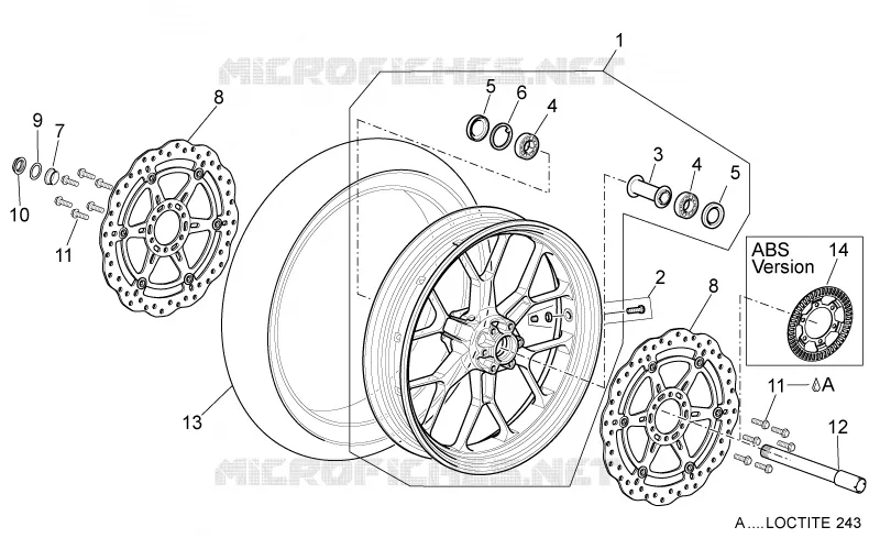 Roue Av. Aprilia APRILIA-MOTORCYCLES 750 DORSODURO 2009  Dorsoduro ABS