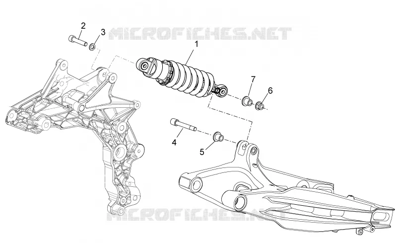 Suspension arriere Aprilia APRILIA-MOTORCYCLES 750 DORSODURO 2008  Dorsoduro ABS