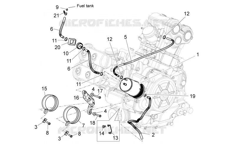 Sys.récup.vap.ess. Aprilia APRILIA-MOTORCYCLES 750 DORSODURO 2014  Dorsoduro ABS