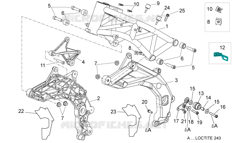 Chassis I Aprilia APRILIA-MOTORCYCLES 750 DORSODURO 2015  Dorsoduro ABS