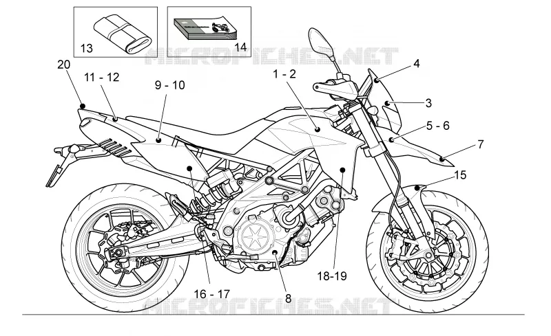 Décalco - Trousse à outils Aprilia APRILIA-MOTORCYCLES 750 DORSODURO 2015  Dorsoduro ABS